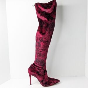 Beautiisoles Mariana Over-the-knee Boots, Red, Women's 7.5